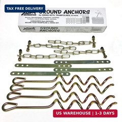Metal Ground Anchor Kit – 4pcs Auger-Style 12 3/4″ ea. All Hardware Included. Ea