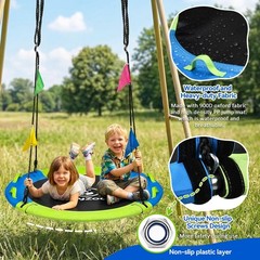43 Inch Tree Swing, 900lbs Weight Capacity Saucer Swing Sets for Kids & Adult…