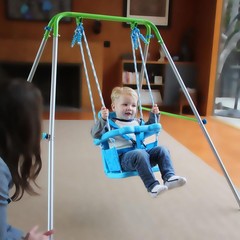 Kids Outdoor Garden Swing Blue