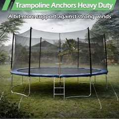 Ground Anchors Screw in Set of 2/4/8, Trampoline Anchors High Wind 18″-4PCS
