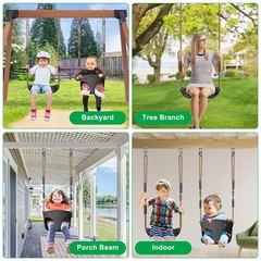 Heavy Duty Swing Seats for Kids & Adults, Highâ€’Back Full Bucket Toddler Swi…