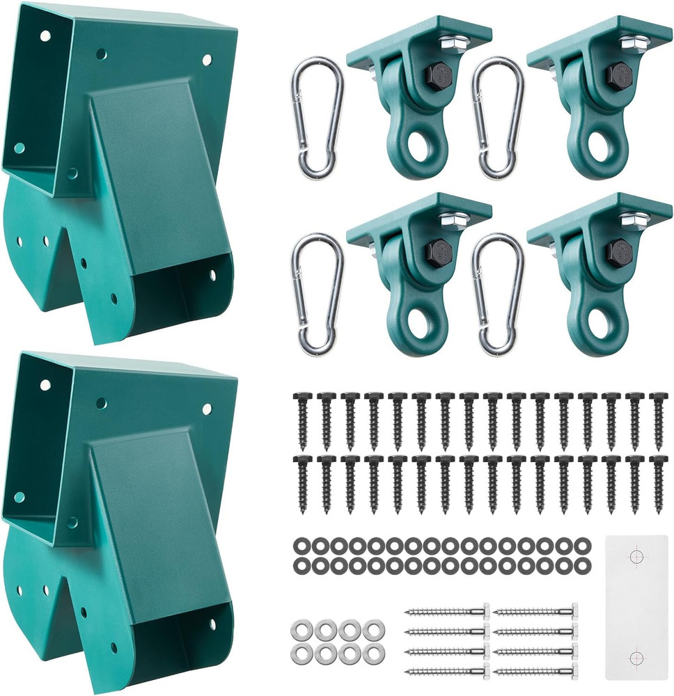 Swing Set Brackets, Heavy-Duty A-Frame Set Hardware, with 2 A-Frame Swing Bracke