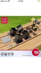 Swing Set Anchor Kit – 4-Pack Stainless Steel Bracket for 4″x4″ Legs