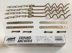 70113 Swing Set, Trampoline, & Patio Furniture Metal Ground Anchor Kit Hardware