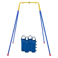 Foldable Swing Stand for Kids with 4 Sandbags, Heavy Duty Metal A-Frame Indoo…