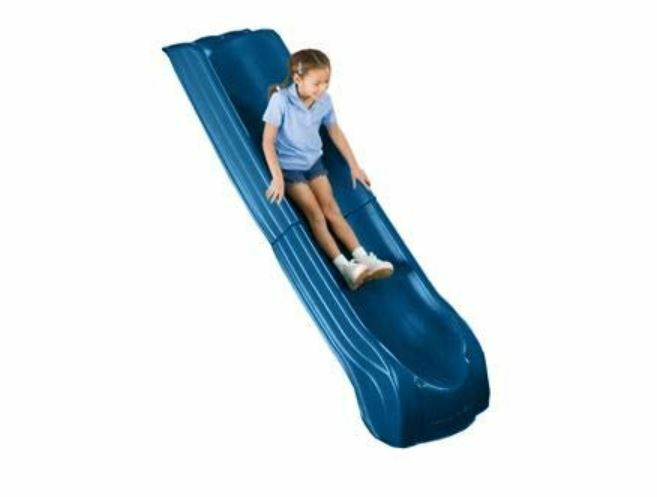 Replacement Playground Slide for 4 Foot Deck Backyard Swing Set Blue Sliding Kid