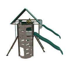 New Lifetime Big Stuff Deluxe Swing Set + 2 Slides, Monkey Bars Outdoor Kids Fun