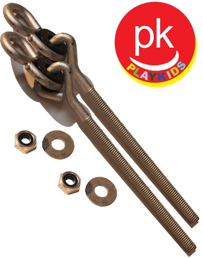 Swing Set Hanger – Zinc Plated 3/8″ (1 Pair) (6″ Long)