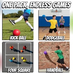 7-inch Dodgeballs For Kids & Adults (6 Pack) – Rubber 7-Inch – Pack of 6