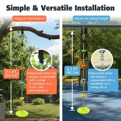 Tree Swing Climbing Rope Heavy Duty Replacement Leaf Green Indoor Outdoor