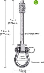 Benelabel Heavy Duty Swing Hangers with Bearings – Set of 4 Stainless Steel 304