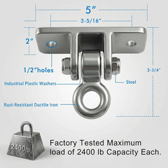 Swing Sets Brackets Heavy Duty – 2 A-Frame End Swing Set Brackets and 4 Swing Ha