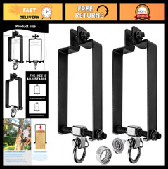 Heavy Duty Swing Hangers with 180° Snap Hooks – Metal Swing Set Brackets, 2 Pcs