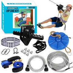 100ft 380lb Zip Line Kit Kids Adults Spring