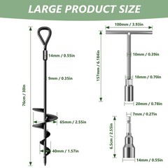 4 Pack 30″ Ground Anchors Black Screw-In Earth Anchor w/ T-Handle _ SALE OFF