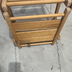 Wooden Outdoor Swing Seat with Chains, Safety Strap, for Ages 1-4 Years