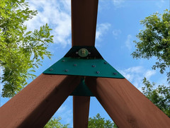 2 Pcs A-Frame Bracket for Swing Set, EZ Frame Wooden Swing Beam Support, Swing S
