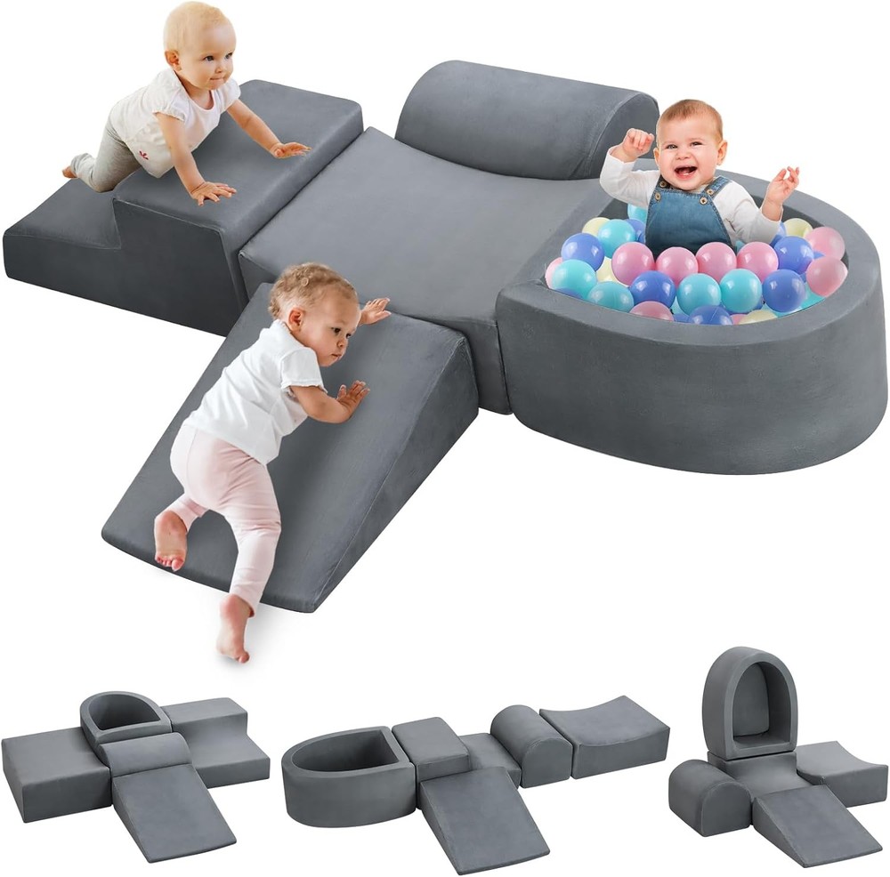 5 Pcs Toddler Soft Play Foam Climbing Blocks Climbing Toys Ball Pit for Toddlers
