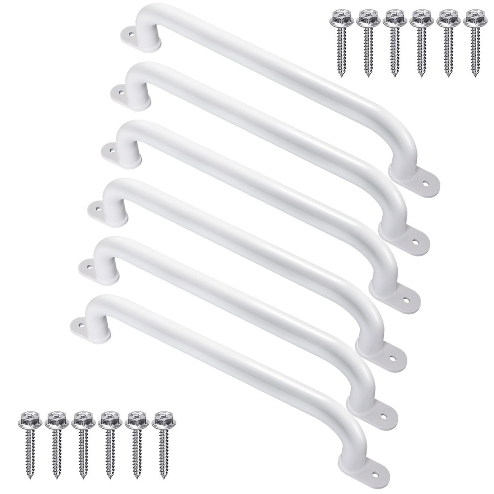 17 Inch White Playground Handles Indoor Kids Monkey Bar Ladders 6Pcs