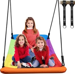 Colorful 60″ Tree Swing with Hanging Straps – 700lb Capacity