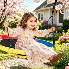 40 Inch Saucer Swing for Kids & Adults, 700LBS Heavy Duty 40IN Multicolor