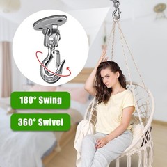 Heavy Duty 1000LB Capacity Stainless Steel Ceiling Swing Mount 360 Swivel Swi…