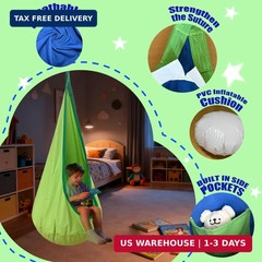 Swing Stand Frame with Sensory Pod Swings and Chair,X-Shaped Swing Set，Heavy-Dut