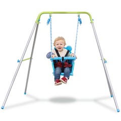 Baby Toddler Swing Heavy Duty with Safety Harness Blue