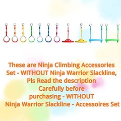 Craft Ninja Warrior Obstacle Course Accessories Kids Outdoor Play Multicolored