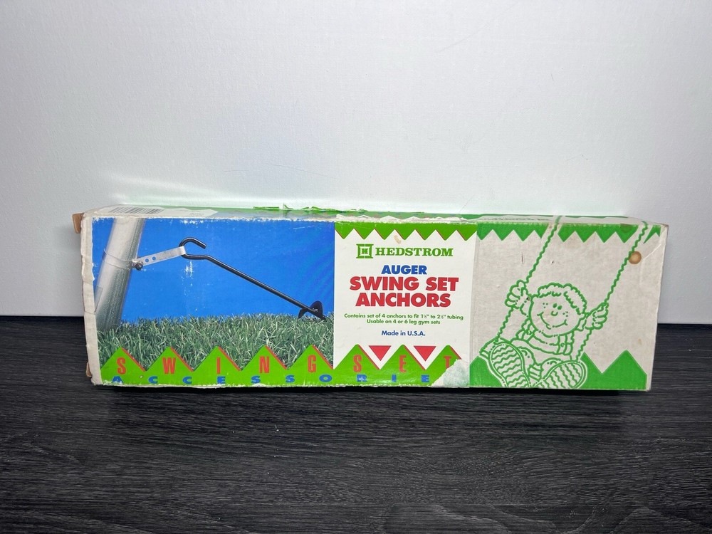 Swing Set Auger Anchors Set Complete Hedstrom Toys R Us NEW Org. Box