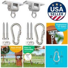 Durable Indoor/Outdoor Swing Set Hangers – Supports 300 lbs – Easy Assemble
