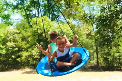 40″ Saucer Tree Swing for Kids & Adults – 700lb Capacity, Outdoor Textilene, 2 S
