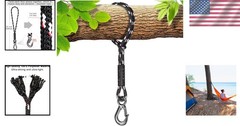 19 Inch Hammock Tree Swing Rope with Heavy Duty Hook for Kids and Adults