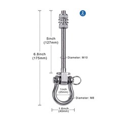 2Pcs Heavy Duty Swing Hangers with Bearings Stainless Steel Swing Hardware fo…