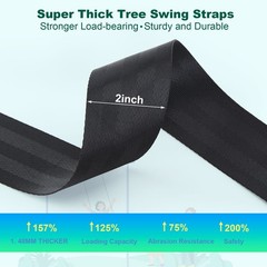 AGPTEK Disc Swing with Monkey Bars Tree Swing Set Accessories Rope Outdoor Play