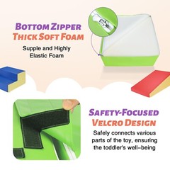 6-Piece Soft PU Leather Toddlers Climbing Toys, Baby Foam Climbing Blocks for…
