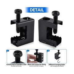 100pcs Spring Steel Beam Clamps 1/4″-20 Metal Beam Hangers Bolt on Clamp for …