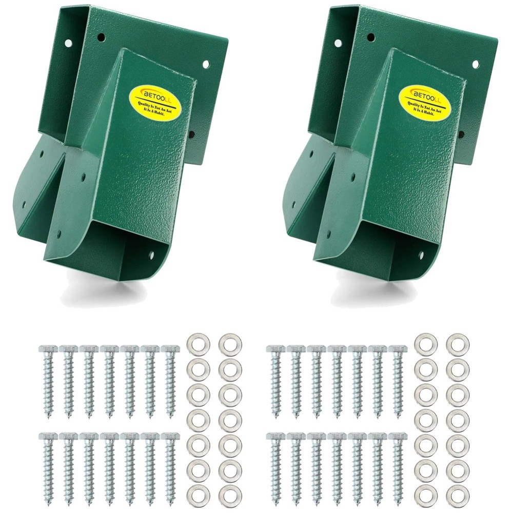 Sturdy A-Frame Swing Set Brackets with Hardware – Green