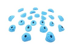 Atomik Rock Climbing Holds Set of 22 Bolt-on Kids Tennis-Shoe Friendly in Blue
