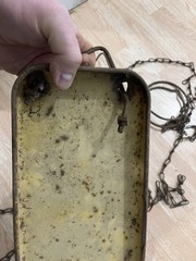 2 1960s Vtg Yellow Metal Flat Swing Seat w/original chain industrial decor