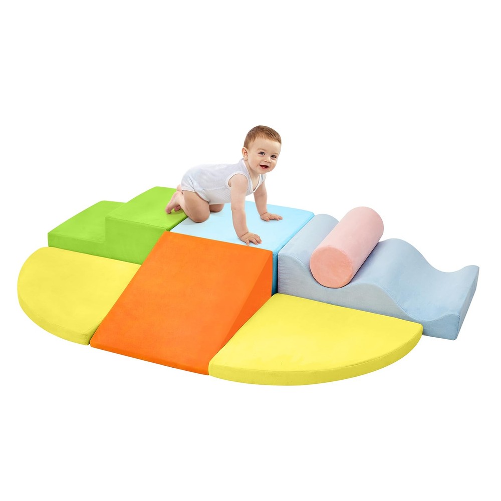 Climbing Toys for Toddlers, Toddler Climbing Toys Indoor, 7-Piece Soft Foam C…