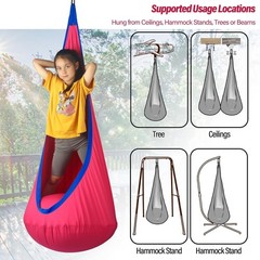 Kids Pod Swing Seat, Max 300 Lbs, Child Sensory Swing Chair Indoor & Outdoor The