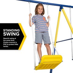 uper 10 Metal Swing Set with Saucer Swing Standing Swing Teeter-Totter Lifetime