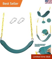 Heavy Duty 66″ Replacement Swing Seat with Plastic-Coated Chain for Safety