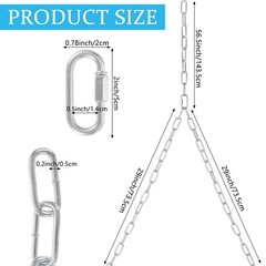 Porch Swing Hanging Chain Kit (2 Pack) 1000 Lbs Capacity, Heavy Duty Galvaniz…