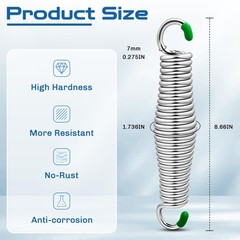 2Pack Premium Porch Swing Springs,1300lb Heavy Duty Springs, Rust Resistant S…