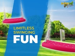 SWING SET STUFF INC. FLAT SEAT WITH 5.5 FT. UNCOATED CHAIN PINK toy kids 0309
