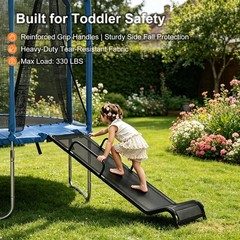 Universal Trampoline Slide 60″ * 20″ Slide with 2 Iron Plasticized Handles Buffe
