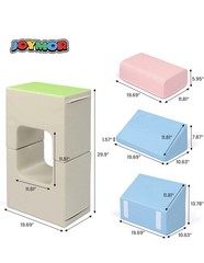 JOYMOR 4-Piece PU Leather Soft Play Foam Climbing Blocks for Toddlers
