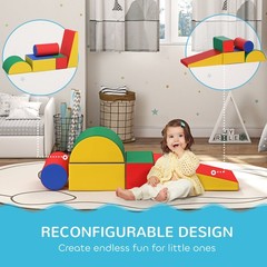 Crawl and Climb Activity Mat Set 5pc Foam 16x16x8 24x16x8 Mixed Colors